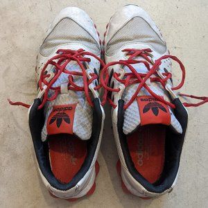 Adidas MEGA SOFTCELL red/white men's shoes size 9 USED lots of treadlife left